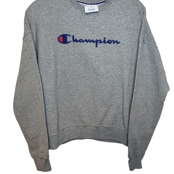 Champion Other - Champion Grey Crewneck Sweatshirt – Classic Logo, Cozy Fit